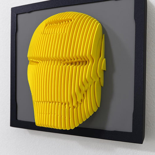 Hero Wall Sculpture – 3D Printed Robot Art for Kids