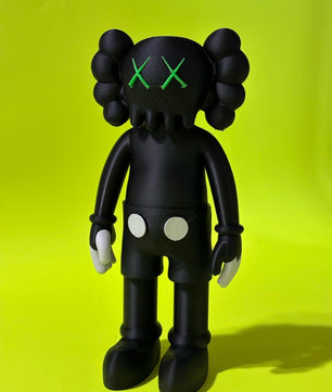 Black Inspired Art Toy – Standing Designer Figurine with Green Eyes